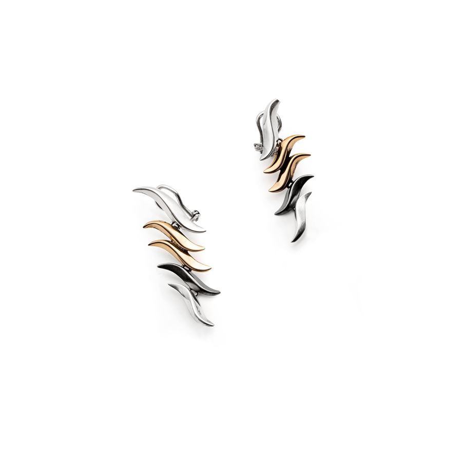 Pendant earrings 'Flame' medium size FLAME | OR PEND5 EL BIC
